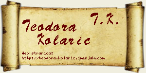 Teodora Kolarić vizit kartica